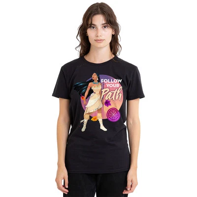 Pocahontas Follow Your Path T-Shirt S-2XL, Black - Image 1 of 4