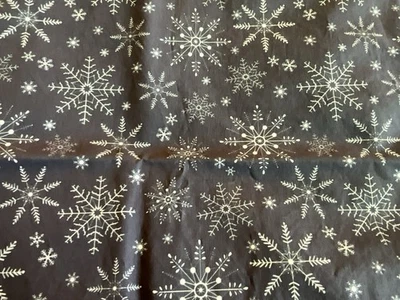 Colher 100% algodão.  Flocos de neve no índigo - Imagem 1 de 3