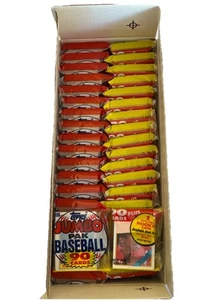Contador de béisbol Topps 1988 vitrina de fábrica 18 paquetes jumbo (90 tarjetas/paquete) - Imagen 1 de 4