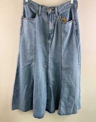 Levi's Women Fit & Flare High Rise Denim Zip Fly Jeans Skirt  Blue Size 27  NWT - Image 1 of 4