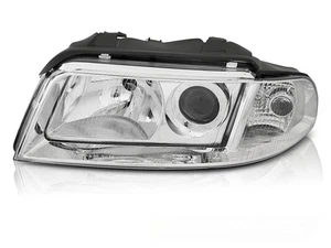 Chrom LINKS Scheinwerfer for AUDI A4 B5 8D Facelift H7 Halogen 1999-2000 LHD FAU - Picture 1 of 12