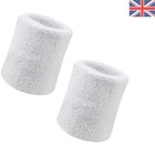 Comfortable 4 Inch Wristbands for Gym, Tennis & Running - Soft Cotton 2 Pack