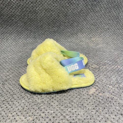 Sandali ciabatte Ugg Fluff Yeah gialli taglia 10 bambina
