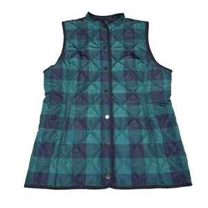 Isaac Mizrahi Live Diamond Quilted Vest Womens Size XS Tartan Plaid - Picture 1 of 4