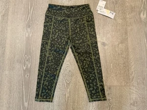 Z By Zella Girls Green Urban Animal Fleck Print Crop Leggings Size Medium 8/10 - Picture 1 of 8
