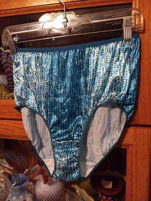 Nuevas Bragas Vintage 12-19 Brillantes Brillantes Satén Calzoncillos Panty Estampados Azul 8 Foto 1 de 4