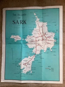 VINTAGE THE ISLAND OF SARK KLAPPKARTE 5 neue Pence 45 x 36 cm - Bild 1 von 2