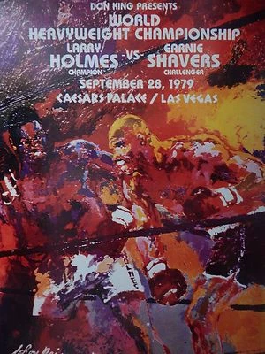 Póster de boxeo Larry Holmes Vs Earnie Shavers reproducción 16x20 - Caesars Palace Foto 1 de 3