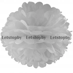 10X Tissue Paper Pom-Poms 12" Flower Ball Wedding Party Home Crafts Decoration - Picture 1 of 22