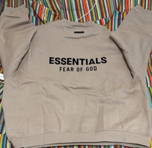 Fear of God Essentials Jersey Cuello Redondo Sudadera Tostado Talla S Hombre - Imagen 1 de 16
