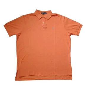 Polo Ralph Lauren Mens Shirt Extra Large Orange Polo Short Sleeve Casual Rugby - Picture 1 of 19
