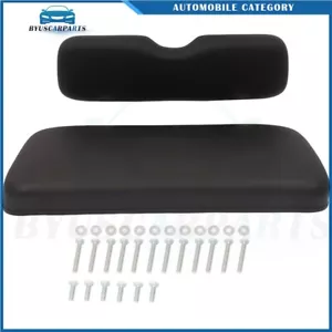 Fits EZGO TXT Black Golf Cart Front Cushion Set - Picture 1 of 13