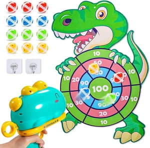 Garten Schießspiele für Kinder, 2 in 1 Kinder Dartscheibe Set mit 12 Bällen - Bild 1 von 7