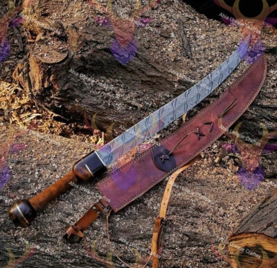 Espada Gladius Romana Hecha a Mano Damasco Acero Listo para Batalla Espada th Funda Foto 1 de 4