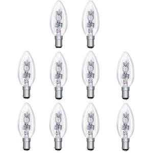 10x Low Energy Halogen Candle 28W B15D Clear (equivalent to 40watt) dimmable - Picture 1 of 1