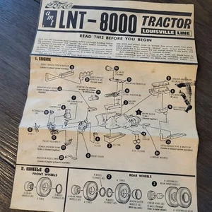 Vintage AMT Plastic Model Kit Instructions For Ford LNT-800 Tractor T504-6 - Picture 1 of 1