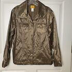 Ruby Rd. Womens Size 18 Snap Front Blazer/Jacket Metallic Brown Shimme