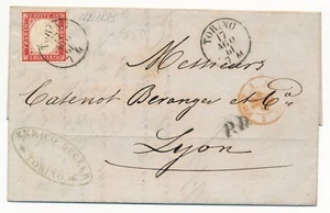 1862 SARDEGNA IV EMISSIONE 40 C ROSA CARMINIO FIRMATO BALLABIO F/3261 - Imagen 1 de 1
