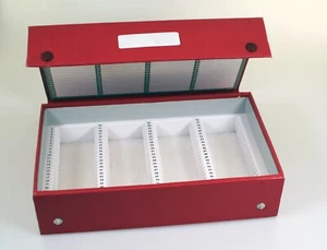 Vintage 35mm photographic slide storage case box holder 100 slots - Picture 1 of 3
