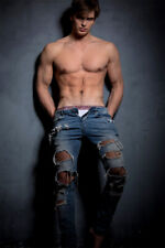 Denim Trousers Sexy Male Model Fashion Picture Wall Home Decor - POSTER 20x30