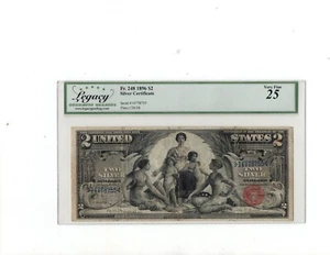 1896 $2 Silver Certificate "Educational "Note.Fr-248 - Picture 1 of 2