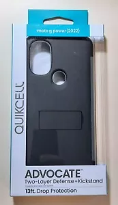 NEW! QUIKCELL ADVOCATE Two-Layer Defense + Kickstand case for moto g power Blck - Picture 1 of 2