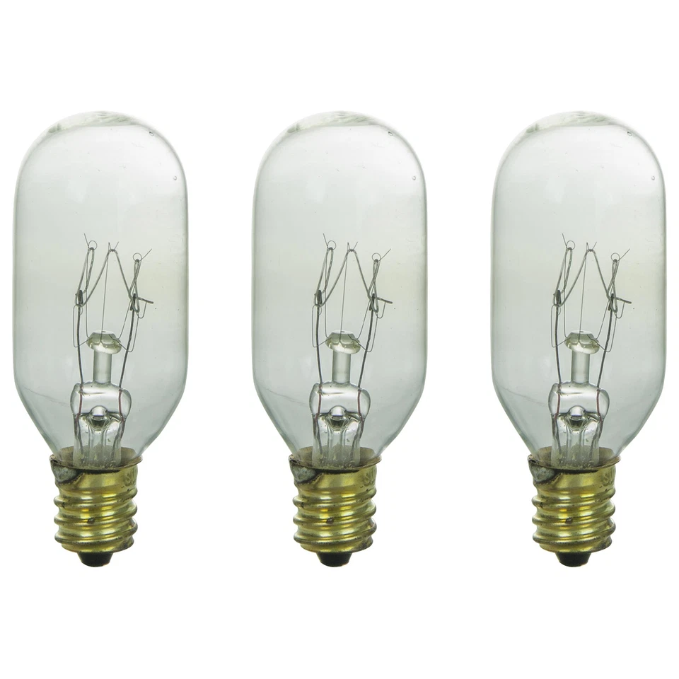 Three Bulbs 25T8N Clear 25 Watt 120 Volt E17 Intermediate Base 25W FREE SHIPPING - Image 1 of 1