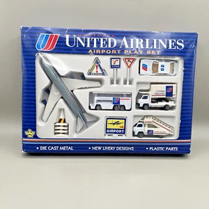 1993 Official United Airlines Airport Playset Diecast Wing Luen Toy 6261 - Picture 1 of 4