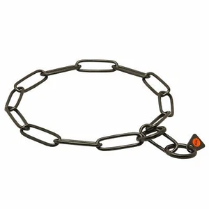 Herm Sprenger BLACK Stainless Steel  Fur Saver Pet Dog Training Collar ALL SIZES - Picture 1 of 17