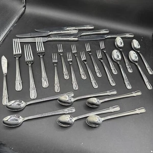 27 Pcs Lot Towle Stainless ARIEL Spoons Forks Knives Iced Tea Butter Cocktail - Picture 1 of 8