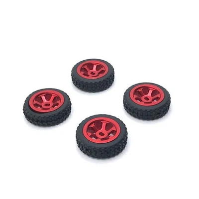 Llantas de aleación de aluminio 4 piezas llantas neumáticos para coche de radiocontrol Wltoys 1/28 K969 K989 P929 Foto 1 de 4