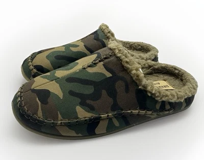 Zapatillas zueco nórdico de piel sintética tejida de lona camuflaje ciervos ciervos de ciervo para hombre talla 7M Foto 1 de 4