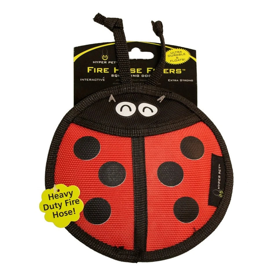 Firehose Flyers Ladybug Durable Squeaky Dog Toy 9.8 x 1.2 x 6.5 inches - Image 1 of 1