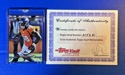 2013 Topps Vault Prime Demaryius Thomas 1/1 Blank Back Broncos NFL Card with COA - Image 1 of 4