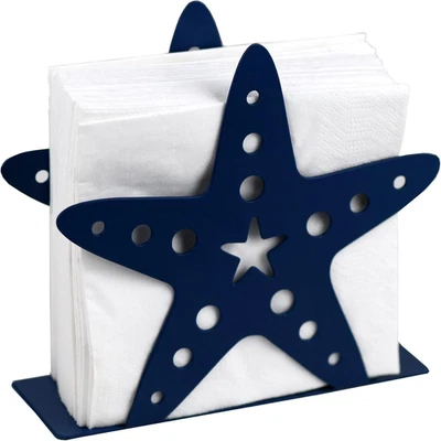 Napkin Holder Farmhouse Napkin Holder 6X 5.5 Inch (Blue Star, 1) - Image 1 of 4