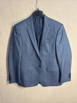 Ralph by Ralph Lauren Men 2 BTN 38S Silk Wool Blue Black Houndstooth Dillard's - Image 1 of 4