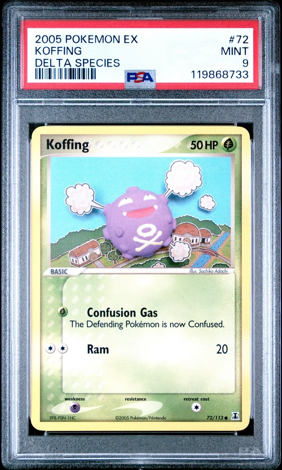 Pokemon Ex Delta Species 72 Koffing PSA 9 MINT - Image 1 of 1