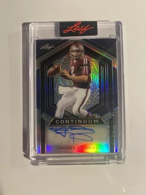 2023 Leaf Continuum - Johnny Manziel Auto 10/43 Blue SP Texas A&M/Browns Sealed - Image 1 of 4
