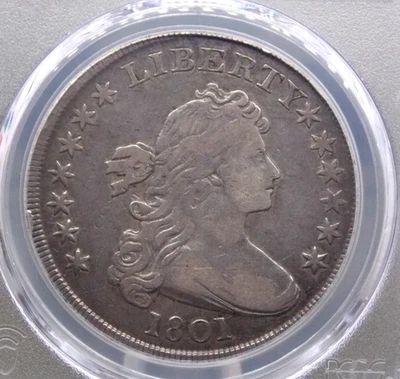 1801 Draped BUST Silver Dollar $1 PCGS VF Details #891 Very Fine ECC&C, Inc. - Image 1 of 4