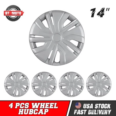 4pcs 14" Hubcaps For 2014-2025 Mitsubishi Mirage Wheel Rims Cover Snap On Foto 1 de 4