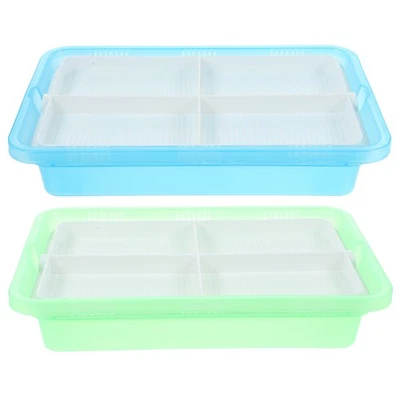  2 Pcs Cat Grass Pot Hydroponic Box Hydroponics Planter Germination Trays - Image 1 of 4