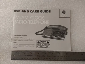 GE Phone Alarm Clock Radio Model 7-4737 Manual Use & Care Guide Vintage GREAT! - Picture 1 of 4