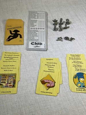 The Simpsons CLUE 2nd Edition 2002 Replacement Parts ONLY Pewter Parts - Image 1 of 4