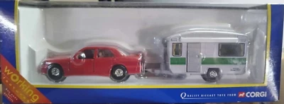 Modelo de coche y caravana a escala 1/43 Corgi 59102 Mercedes Benz 190 Caravana - Immagine 1 di 3
