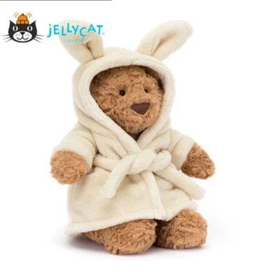 NWT Jellycat Bartholomew Bear Bathrobe Outfit Cuddly Toy With Dust Bag - Image 1 of 4