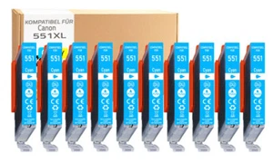 10 Patronen für Canon PIXMA iP8750 iX6850 CLI-551 nur Cyan - Bild 1 von 5