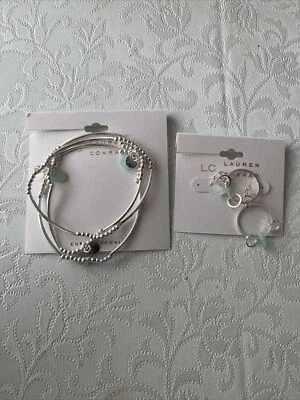 Lauren Conrad Jewelry Set Earrings Bracelet 2 Pc Set - Image 1 of 4