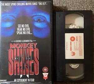 MONKEY SHINES - HORROR - VHS VIDEO BIG BOX EX RENTAL. - Picture 1 of 9