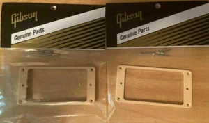 GIBSON Cream Pickup Rings Set Les Paul SG ES Humbucker Creme / USA Genuine® - Picture 1 of 5