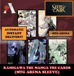 MTGA MTG ARENA CODE CARD KAMIGAWA THE MANGA THE CARDS SECRET LAIR SLEEVE - Imagen 1 de 8